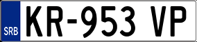 Trailer License Plate